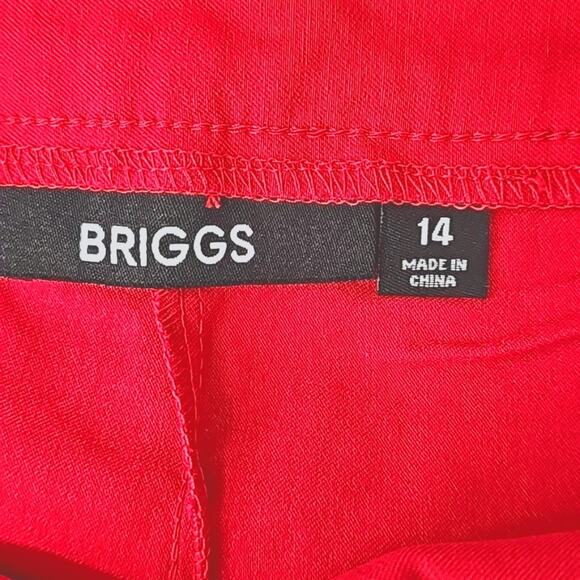 Briggs Womens Athletic/Office/Casual Skort Skirt Red Two Snap Pockets Size 14 - Picture 5 of 8